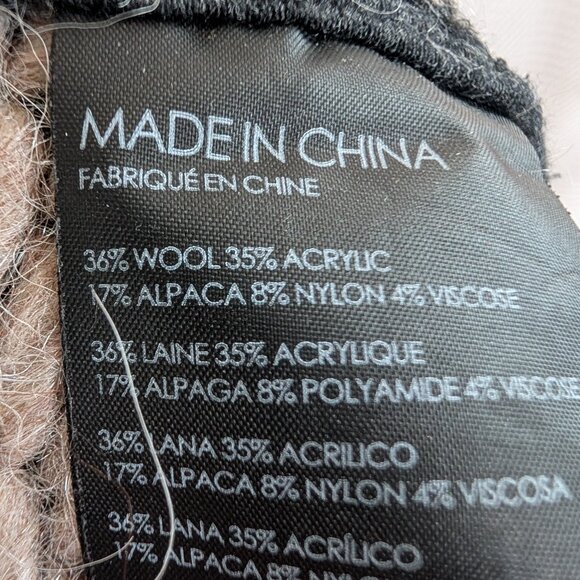 Club Monaco Wool Alpaca Blend Knit Sweater Vest Longline Textured XS Neutral - Picture 9 of 9